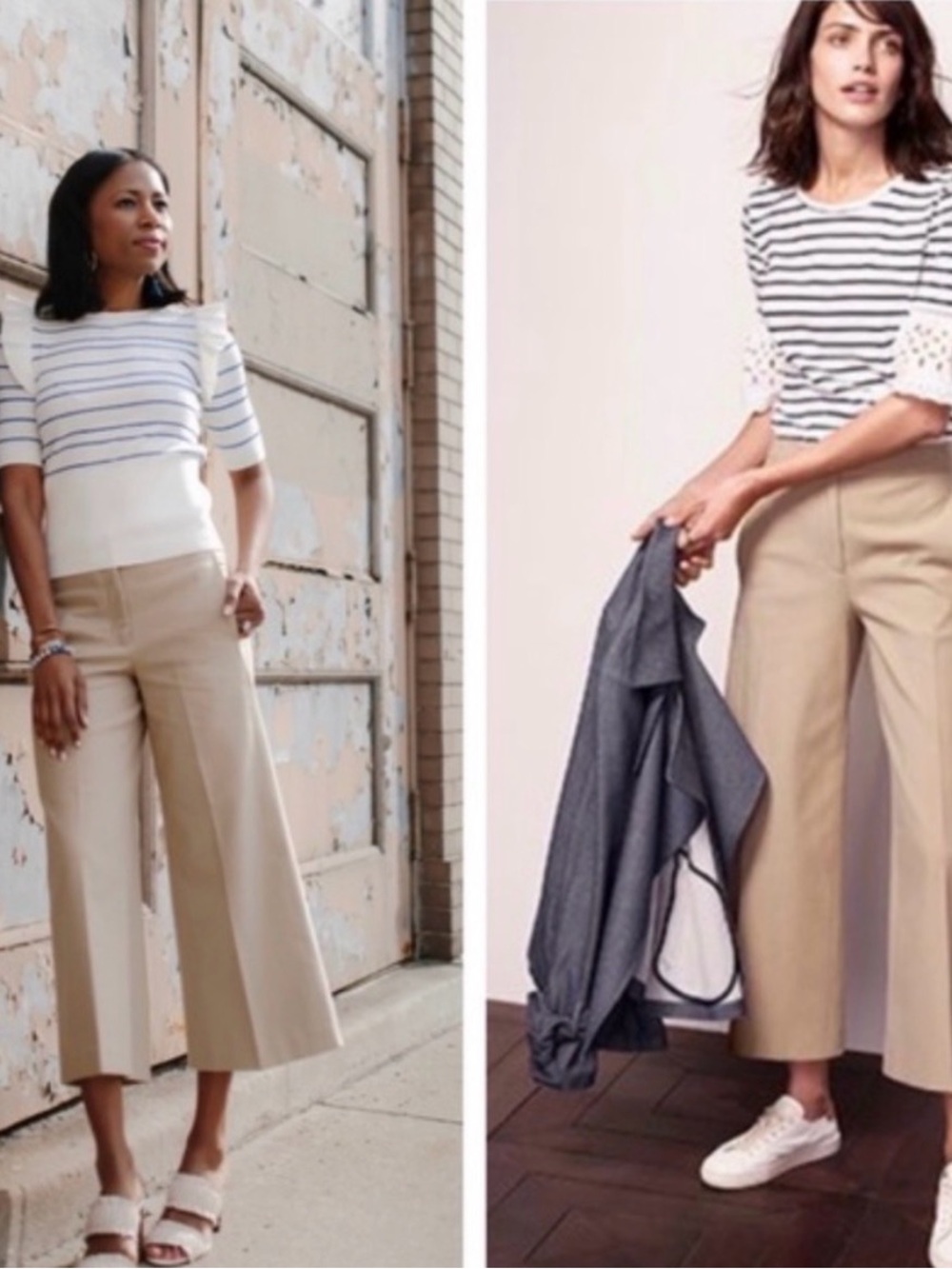 Ann Taylor Marina Wide-Leg Crop casual office Pants size 14 NWT